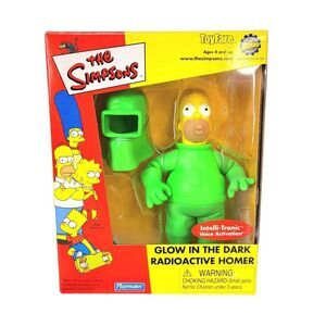 Vintage Simpsons Glow In The Dark Radioactive Homer Wizard World ToyFare Sealed